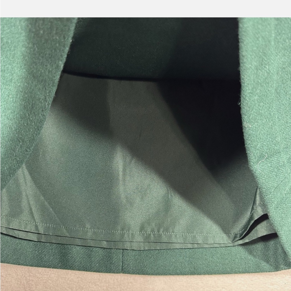 J. Crew Forest Green A-Line Skirt - Picture 3 of 7